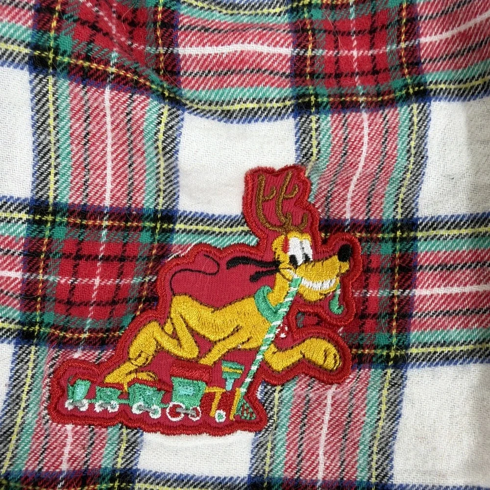 Disney Mickey Mouse Pluto‎ Dog Apparel Plaid Pajamas Xs